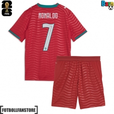 Portugal Cristiano Ronaldo #7 Barnkläder Hemma matchtröja till baby VM 2026 Kortärmad (+ Korta byxor) Billigt